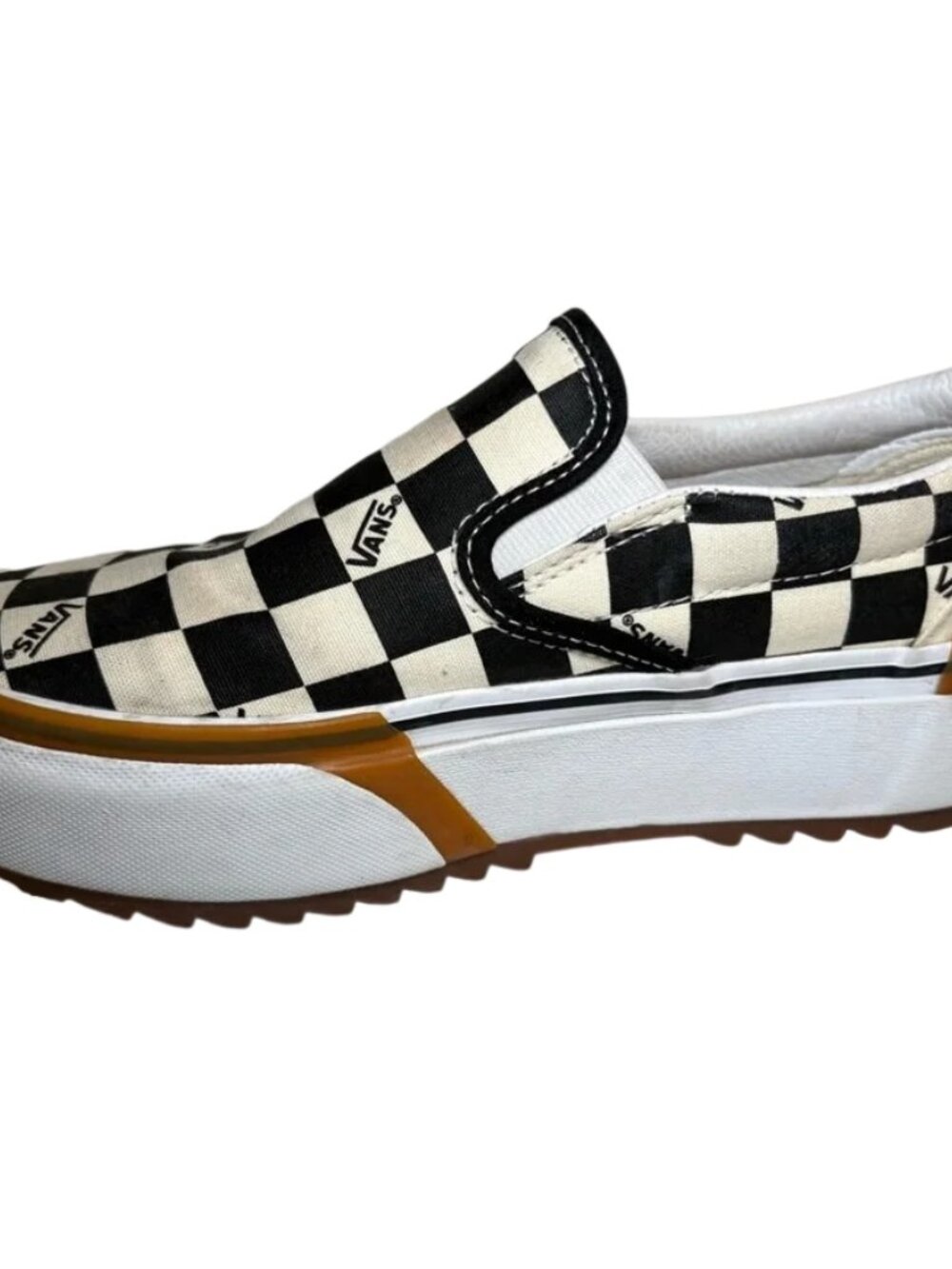 Vans Classic Slip-On Stacked Checkerboard, Sz 7.5, EUC - Picture 4 of 8